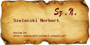 Szeleczki Norbert névjegykártya