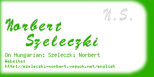 norbert szeleczki business card